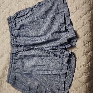 OLD NAVY BLUE LINEN SHORTS SIZE LARGE